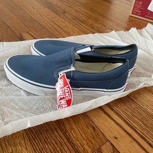 Brand new blue slip on Vans